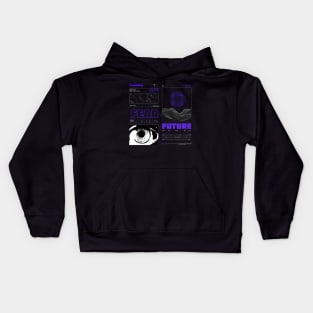 Streetwear Brutalism Purple Design Kids Hoodie